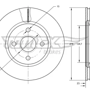 Nur Heute TOMEX Brakes TX 73-92 - Bremsscheibe